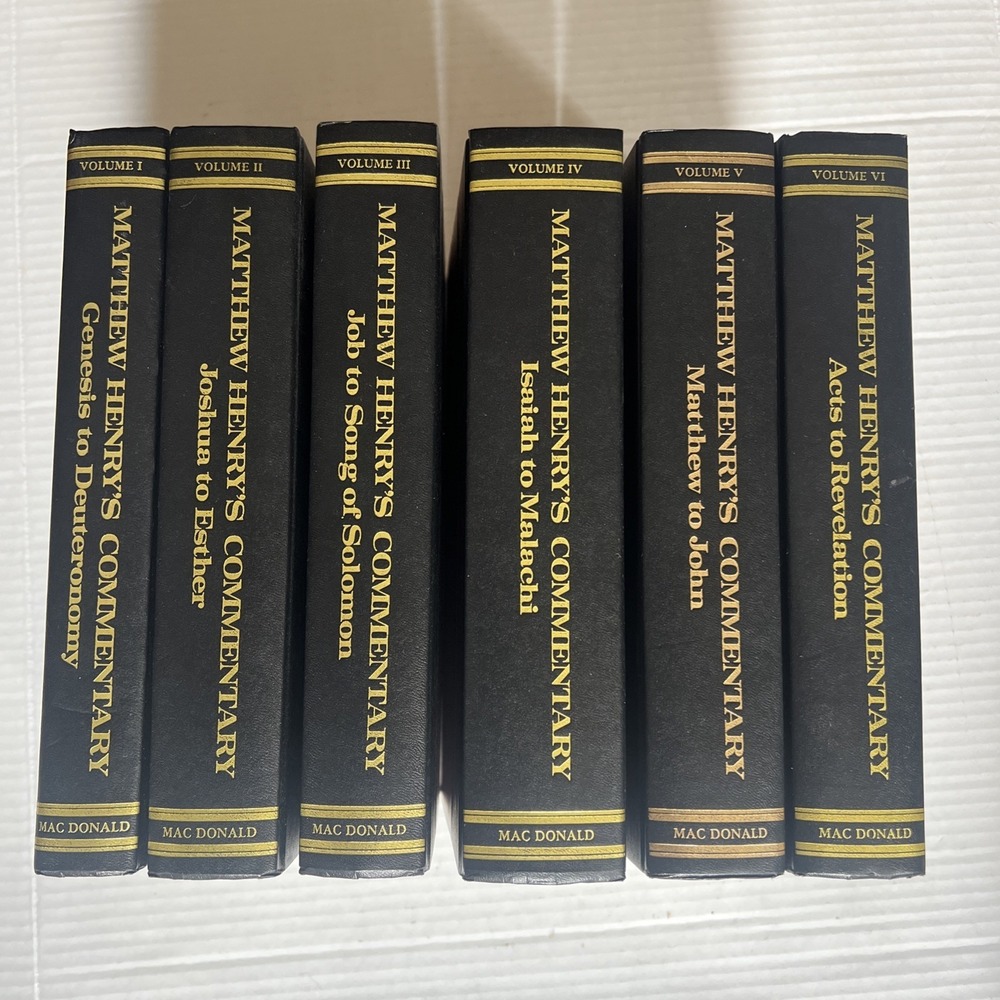Matthew Henrys Commentary Whole Bible Complete 6 Volumes MAC DONALD Hardcover